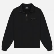 Мужская толстовка  Script Heavyweight Loopback Quarter Zip, цвет чёрный, размер L Lyle & Scott