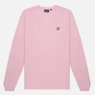 Мужская толстовка  Cotton Crew Neck Ribbed, цвет розовый, размер XXL Lyle & Scott