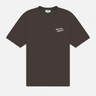 Мужская футболка  Handwriting Comfort, цвет коричневый, размер S Maison Kitsune