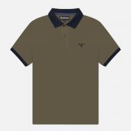 Мужское поло  Lynmouth Tipped, цвет оливковый, размер L Barbour