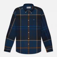 Мужская рубашка  Dunoon Tailored Tartan, цвет синий, размер XL Barbour