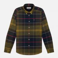 Мужская рубашка  Edderton Tailored Tartan, цвет оливковый, размер XL Barbour