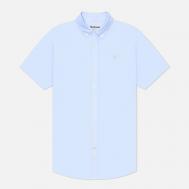 Мужская рубашка  Oxford Tailored Short Sleeved, цвет голубой, размер M Barbour