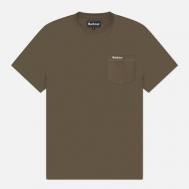 Мужская футболка  Langdon Pocket, цвет коричневый, размер L Barbour
