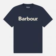 Мужская футболка  Big Printed Logo, цвет синий, размер L Barbour