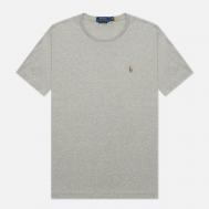 Мужская футболка  Custom Slim Fit Interlock, цвет серый, размер M Polo Ralph Lauren