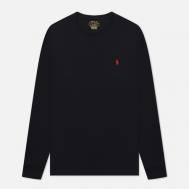 Мужской лонгслив  Custom Fit Embroidered Pony, цвет чёрный, размер L Polo Ralph Lauren