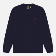 Мужской лонгслив  Custom Fit Embroidered Pony, цвет синий, размер XL Polo Ralph Lauren