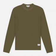 Мужской лонгслив  Stevns Cotton Hemp Military Rib, цвет оливковый, размер XL NORSE PROJECTS