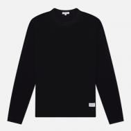 Мужской лонгслив  Stevns Cotton Hemp Military Rib, цвет чёрный, размер L NORSE PROJECTS