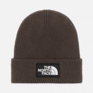 Шапка  TNF Logo Box Cuffed Recycled, цвет коричневый THE NORTH FACE