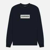 Мужской лонгслив  Box Logo Crew Neck, цвет чёрный, размер XXXL Napapijri
