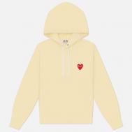 Женская толстовка  Smalll Heart Hoodie, цвет жёлтый, размер M Comme des Garcons PLAY