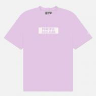 Мужская футболка  Box Logo, цвет фиолетовый, размер M Peaceful Hooligan