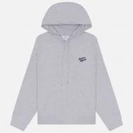 Мужская толстовка  Handwriting Oversize Hoodie, цвет серый, размер S Maison Kitsune
