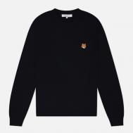 Мужской свитер  Fox Head Merino Regular, цвет чёрный, размер XXL Maison Kitsune