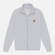 Мужская толстовка  Fox Head Zipped Regular, цвет серый, размер M Maison Kitsune