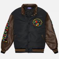 Мужская демисезонная куртка  Gum Stamp Chenniele Varsity Puffer, цвет чёрный, размер M FUCKING AWESOME