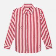 Мужская рубашка  Logos Stripe, цвет красный, размер XL Pop Trading Company