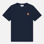 Женская футболка  Fox Head Regular, цвет синий, размер L Maison Kitsune