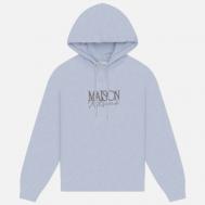 Женская толстовка  Album Logo Comfort Hoodie, цвет голубой, размер L Maison Kitsune