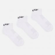 Комплект носков  Ankle Core 3-Pack, цвет белый, размер 37-39 EU Reebok