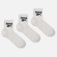 Комплект носков  Core Ankle 3-Pack, цвет белый, размер 43-45 EU Reebok