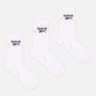 Комплект носков  Crew BL 3-Pack, цвет белый, размер 40-42 EU Reebok