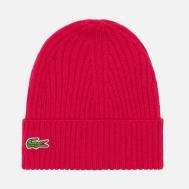 Шапка  Ribbed Wool Knit, цвет розовый Lacoste