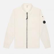 Мужская рубашка  Organic Gabardine Zipped Lens Overshirt, цвет белый, размер S C.P. COMPANY