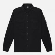 Мужская рубашка  Organic Gabardine Lens Regular, цвет чёрный, размер S C.P. COMPANY
