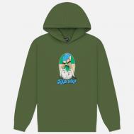 Мужская толстовка  Nermal Fest Hoodie, цвет оливковый, размер M RIPNDIP