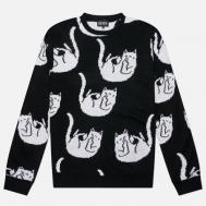 Мужской свитер  Falling For Nermal Knit, цвет чёрный, размер L RIPNDIP