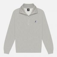 Мужская толстовка  Half Zip, цвет серый, размер XL KANGOL