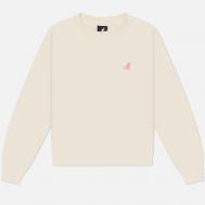 Женская толстовка  Diagonal Lettering, цвет бежевый, размер S KANGOL