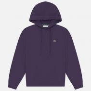 Женская толстовка  Embroidered Logo Hoodie, цвет фиолетовый, размер M Lacoste