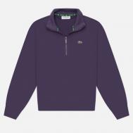 Женская толстовка  Relaxed Fit Half-Zip, цвет фиолетовый, размер S Lacoste