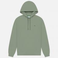 Мужская толстовка  Organic Cotton Hoodie Classic Fit, цвет зелёный, размер S Lacoste