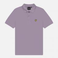 Мужское поло  Plain Regular Fit, цвет фиолетовый, размер M Lyle & Scott