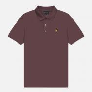 Мужское поло  Plain Regular Fit, цвет коричневый, размер L Lyle & Scott