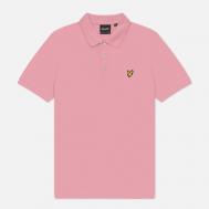 Мужское поло  Plain Regular Fit, цвет розовый, размер L Lyle & Scott