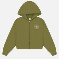 Женская толстовка  94 Rose Cropped Zipped Hoodie, цвет оливковый, размер M Sporty & Rich