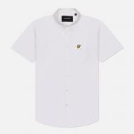 Мужская рубашка  Oxford Short Sleeve, цвет белый, размер M Lyle & Scott