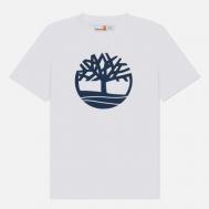 Мужская футболка  Kennebec River Pigment Tree Logo, цвет белый, размер L Timberland