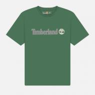 Мужская футболка  Kennebec River Linear Logo, цвет зелёный, размер L Timberland