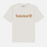 Мужская футболка  Kennebec River Linear Logo, цвет бежевый, размер L Timberland