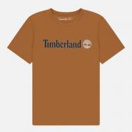 Мужская футболка  Kennebec River Linear Logo, цвет коричневый, размер XL Timberland