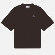 Женская футболка  Relaxed Fit Landscape Crocodile, цвет чёрный, размер M Lacoste