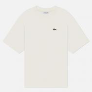 Женская футболка  Oversized Double Face Pique, цвет белый, размер L Lacoste