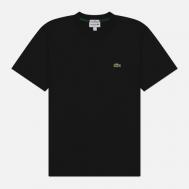 Мужская футболка  Relaxed Fit Embroidered Crocodile, цвет чёрный, размер XXL Lacoste
